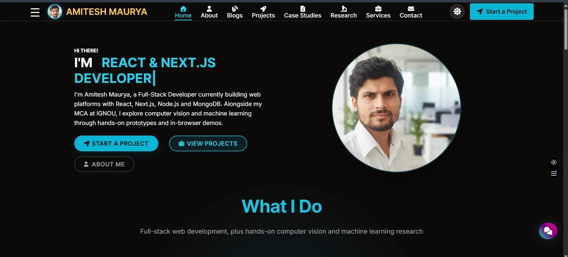 Amitesh Portfolio preview